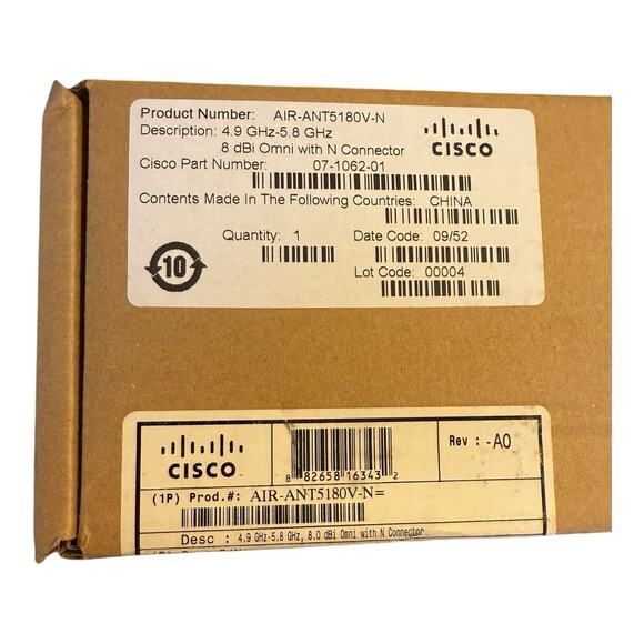 Cisco Aironet AIR-ANT5180V-N 5Ghz 8dBi Omnidirectional Antenna N Connector - Picture 2 of 4